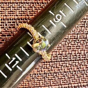 Fragrant Jewels Gold-Tone Ring with Sparkling Centerpiece